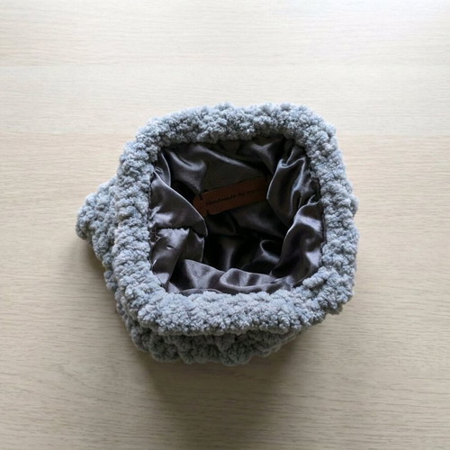 Crossy bag handmade grey made to order 15×20 cm