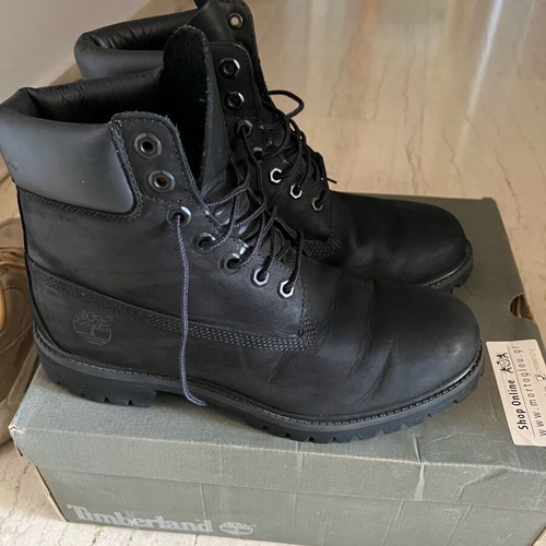 Timberland 6inch Premium Μαύρα Ανδρικά Αρβυλάκια Αδιάβροχα μεταχειρισμένα νούμερο 43
