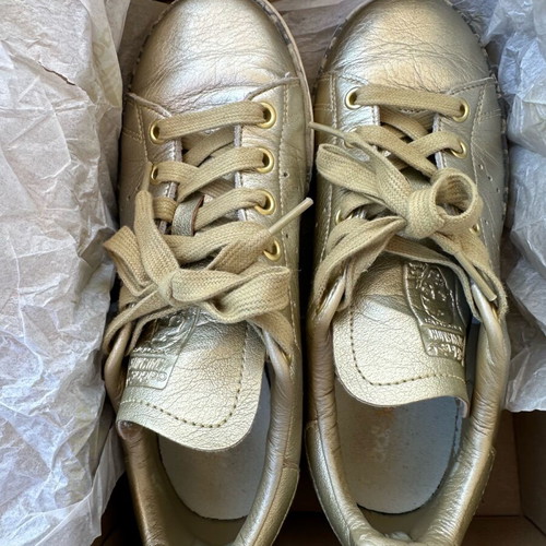 Adidas Stan Smith new bold sneakers size 36 2/3, like new, gold leather