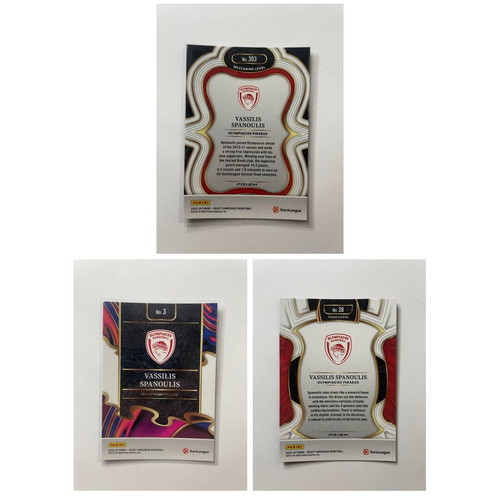 Vassilis Spanoulis Select EuroLeague 3-Card Lot like new