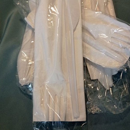 Disposable Cutlery Sets with Napkin, Pack of 270, New