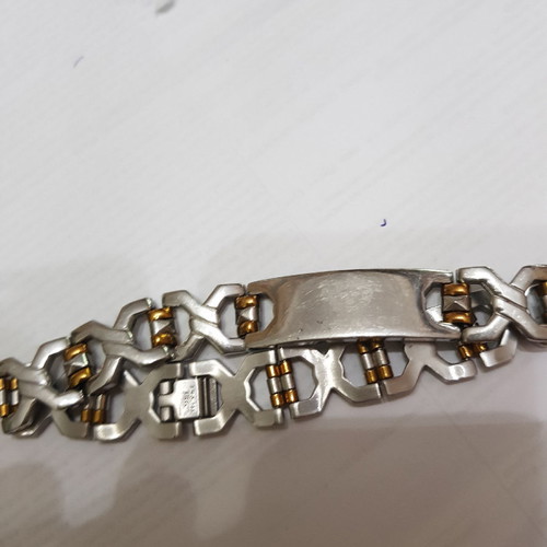 Men's bracelets made of steel used