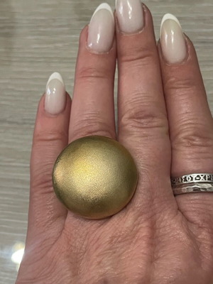 Silver-gold ring 925 9k gold Lukas like new, size 56