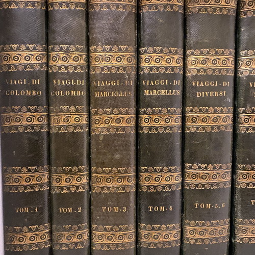 Raccolta di Viaggi μεταχειρισμένη έκδοση 1840-1845, 16 τόμοι σε 12 δερματόδετα βιβλία