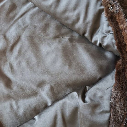 Mink Fur Used Classic Dark Brown 88 cm