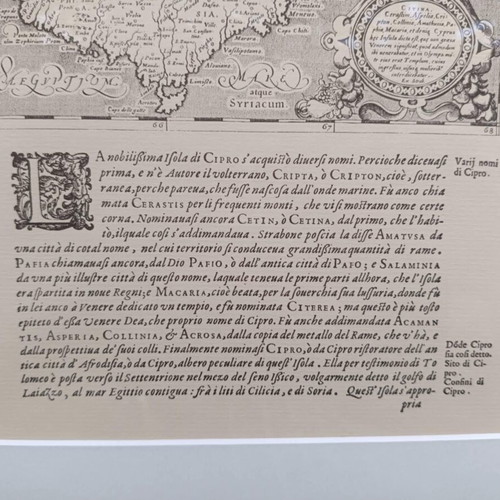 Antique Map of Cyprus by Magini 1597 like new