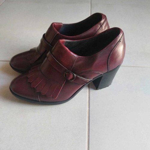 Fratelli Karida loafers used, burgundy, 7cm heel