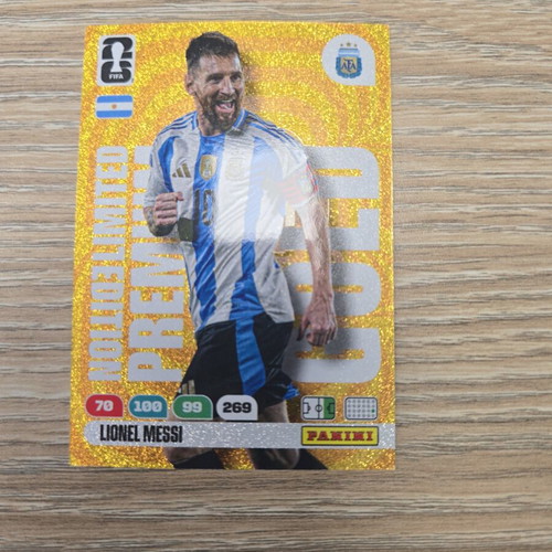 Messi and Yamal Adrenalyn X Premium Gold Cards World Cup 2026