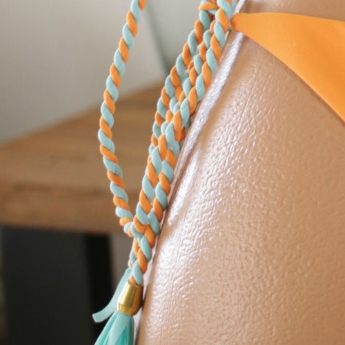 Swirls orange bikini set new, size S
