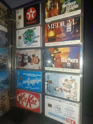 Collectible phone cards like new, pack of 90 pieces