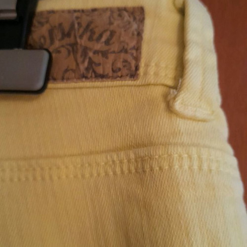Bershka yellow denim pants like new, size 40