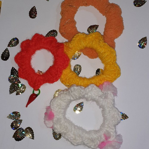 Hair ribbons pack of 4 made to order, colorful handmade