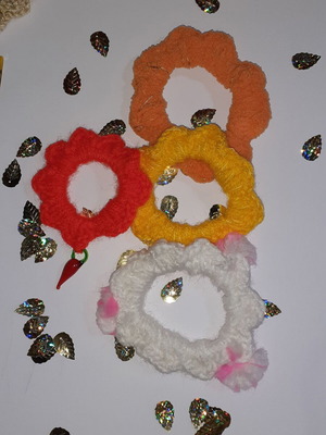 Hair ribbons pack of 4 made to order, colorful handmade
