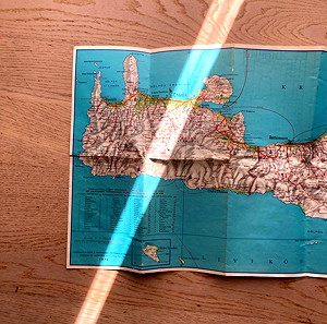 τουριστικός χάρτης Κρήτης 1972