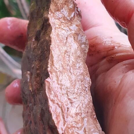 Limestone new with iron and manganese oxides, colorful