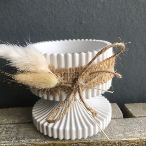 Boho plaster candlestick new
