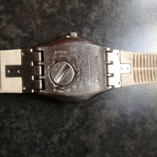 Swatch Irony Vintage γυναικείο ρολόι μεταχειρισμένο, quartz, λευκό-ασημί