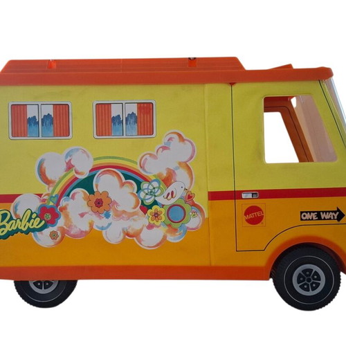 Vintage Mattel Barbie Camper used, rare collectible with box