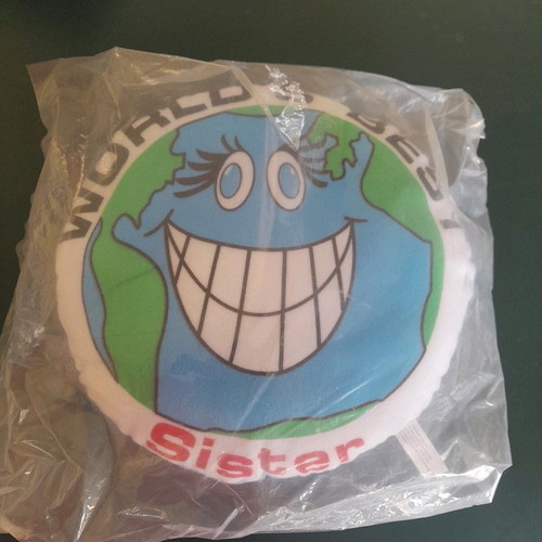 Pillow WORLDS BEST SISTER new, unused