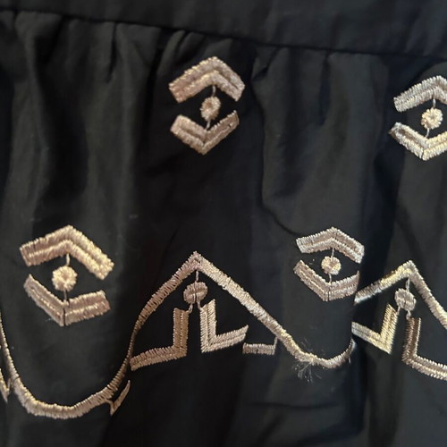 Ancient Greek style dress like new, size M, black with gold embroidery