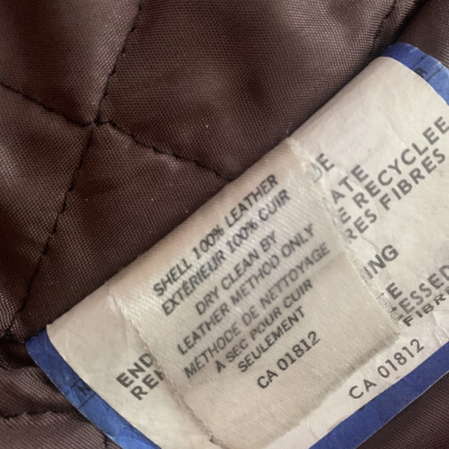 Leather coat ceramic color genuine leather, size 13/14 (S/M)
