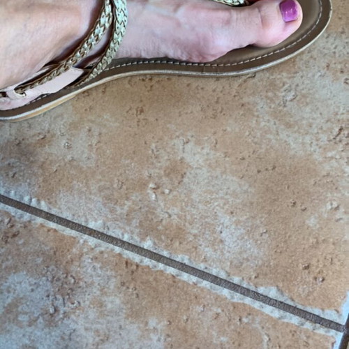 Accessorize gold leather sandals, size 38