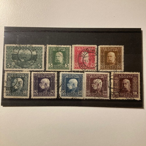 Bosnia Herzegovina stamps 1906-1912 used, sealed
