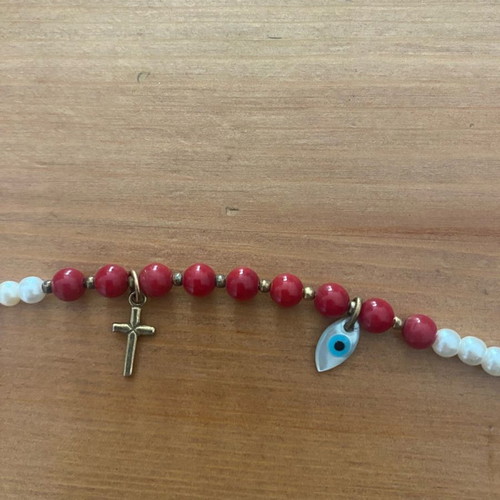Bracelet with beads and cross