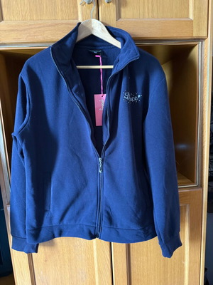 Fleece-lined zip-up sweatshirt new, size XXXL, blue