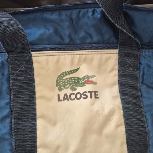 Lacoste large shoulder bag, dark teal, used with minor flaws