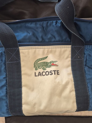 Lacoste large shoulder bag, dark teal, used with minor flaws
