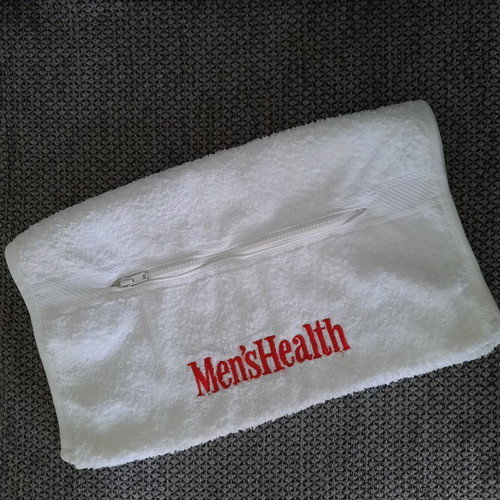 Men's Health gym face towel like new, collectible