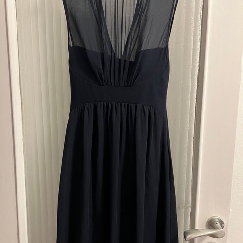 Reiss long cocktail dress dark blue XXXS new with minor defect