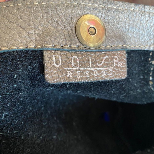 Unisa bronze leather handbag used