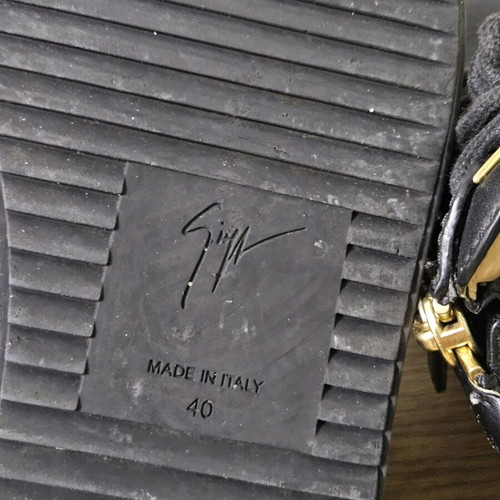 Giuseppe Zanotti sneakers used, size 40, black leather