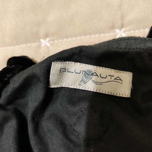 Italian velvet evening pouch handbag new black Blunauta