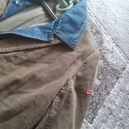 Corduroy jacket in excellent condition with denim collar and zipper