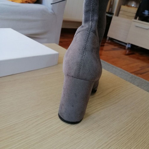 Sante over-the-knee boots new, size 38, gray suede