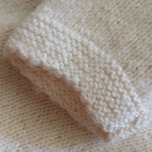 Handmade white sweater like new with buttons