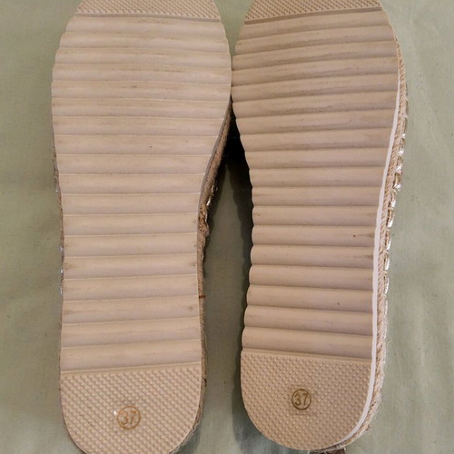 Migato women's espadrilles new, multicolor with embroidery, size 37