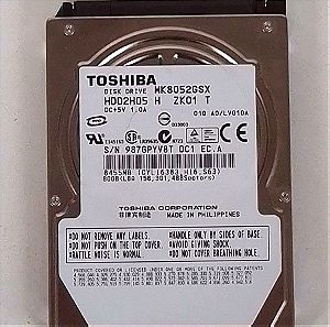 ΣΚΛΗΡΟΣ ΔΙΣΚΟΣ TOSHIBA PS3 MK8055GSX 80GB