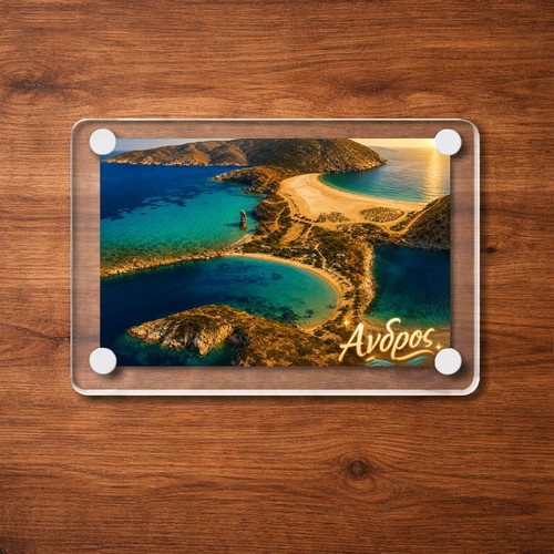 Acrylic fridge magnet 6x9cm – Andros, Greek Summer collection