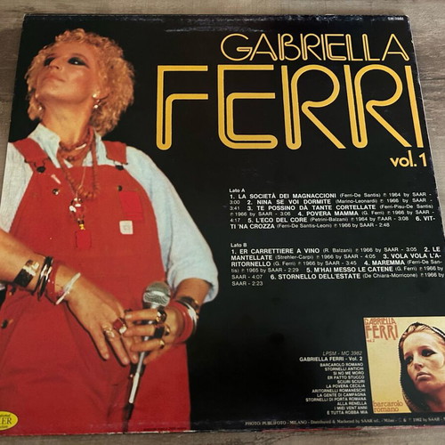 Gabriella Ferri vinyl used, La societa dei magnaccioni, pop