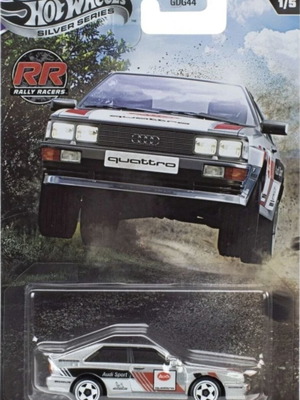 '87 Audi Quattro Hot Wheels Silver Rally Racers car