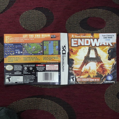 Tom Clancy's Endwar Nintendo DS used with manual and cover