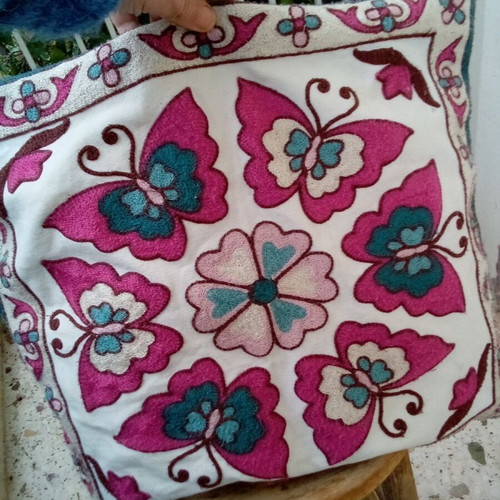 Tapisserie handmade vintage sofa pillow used