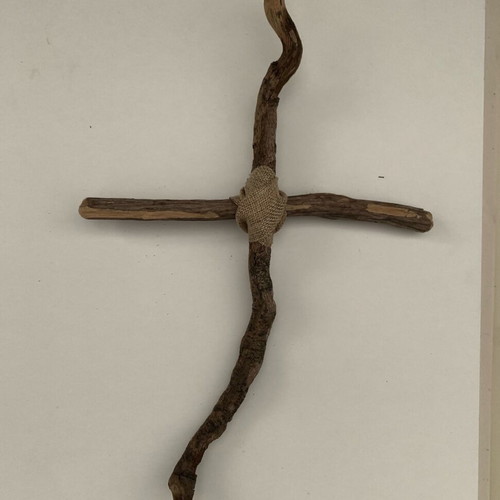 Handmade cross used, unique piece