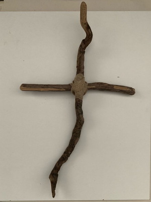 Handmade cross used, unique piece