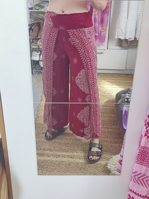 Hippie festival pants vintage boho, used, red, size S