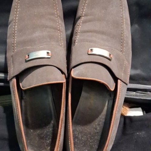 Salvatore Ferragamo men's suede loafers brown like new